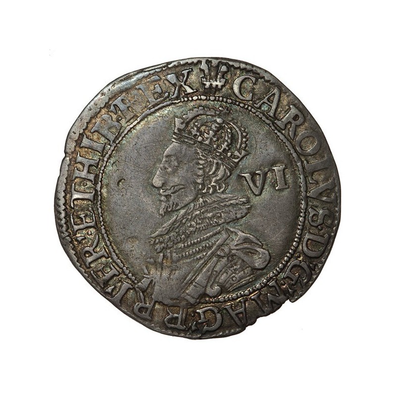 Charles I Silver Sixpence