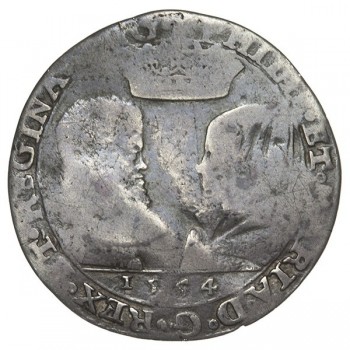 Philip and Mary Silver Sixpence