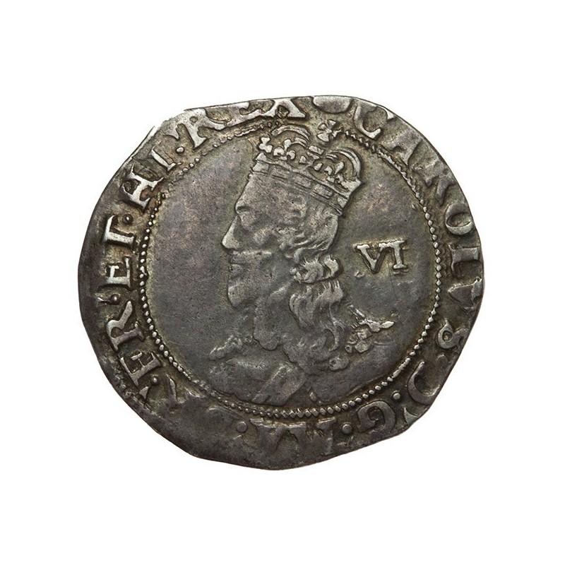 Charles I Silver Sixpence