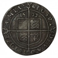 Elizabeth I Silver Sixpence 1592