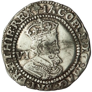 James I Silver Sixpence 1624