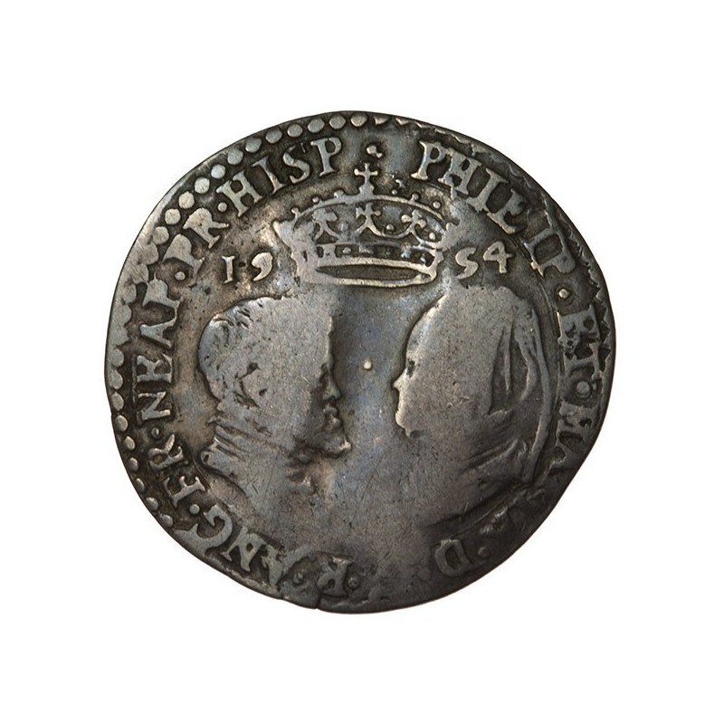 Philip and Mary Silver Sixpence