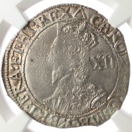 Charles I Silver Shilling -...