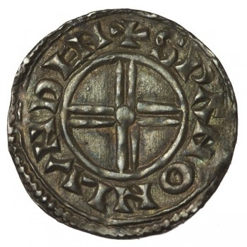Cnut Coin Rounded Cross Cnut 'Short Cross' Silver Penny B0143