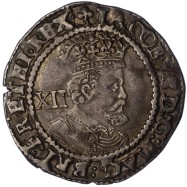 James I Silver Shilling -...