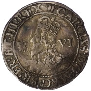 Charles I Silver Sixpence...