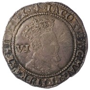 James I Silver Sixpence 1605