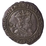 James I Silver Sixpence 1614