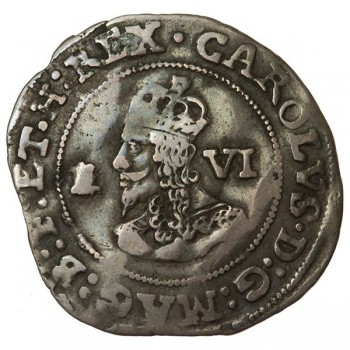Charles I Bristol Silver Sixpence