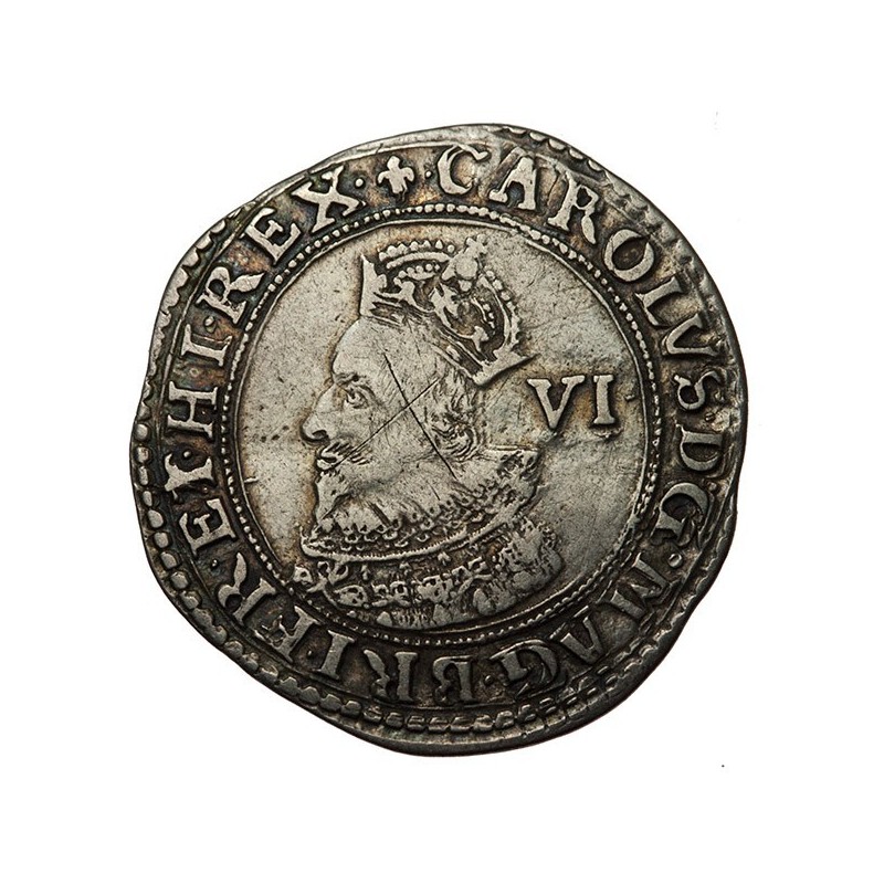 Charles I Silver Sixpence