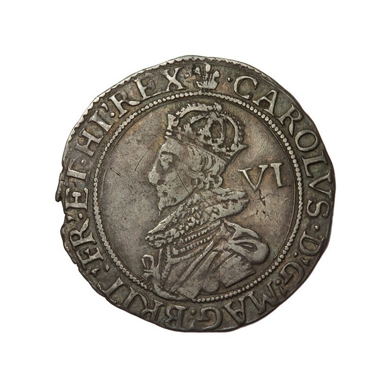 Charles I Silver Sixpence