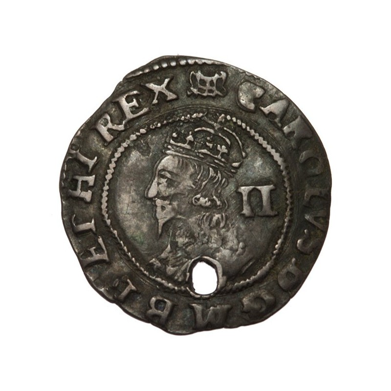 7 - Charles I Silver Halfgroat 
