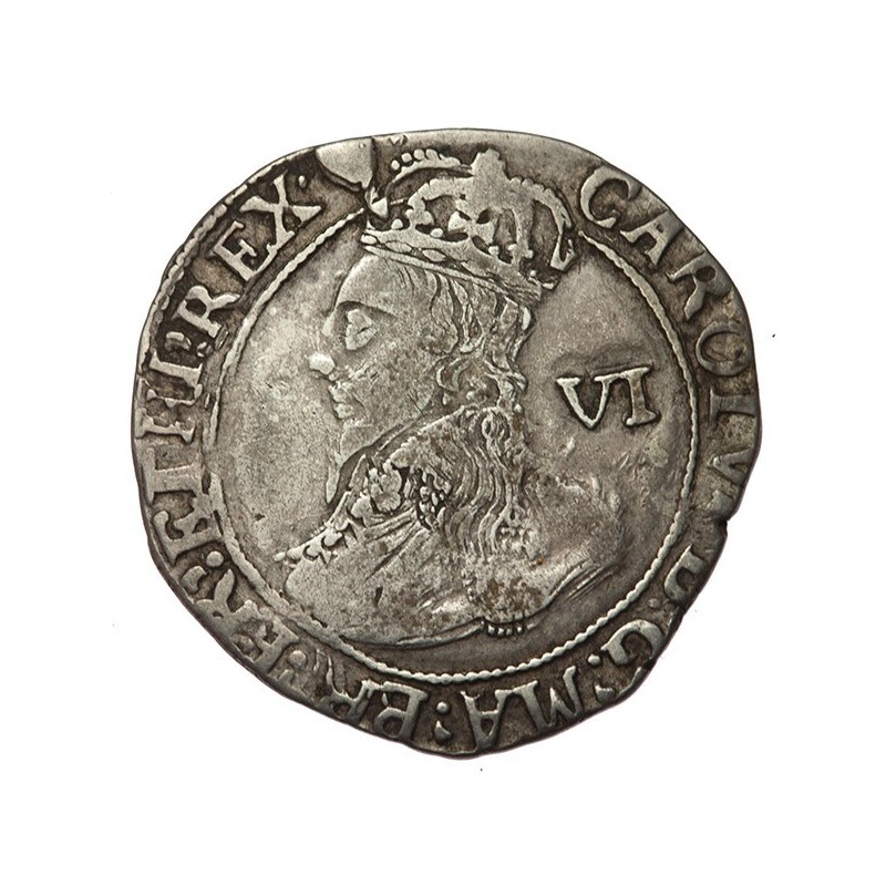 Charles I Silver Sixpence