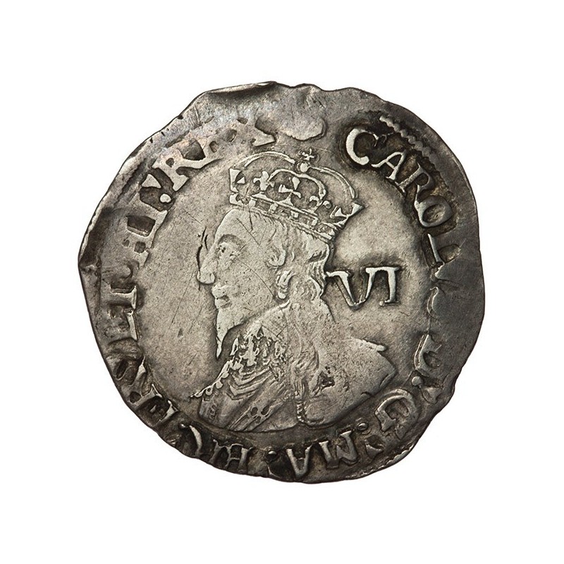 Charles I Silver Sixpence