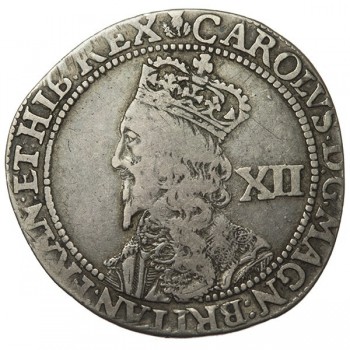 Charles I Silver 12 Shillings - Scottish