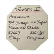 James I Silver Halfcrown - Plume over shield