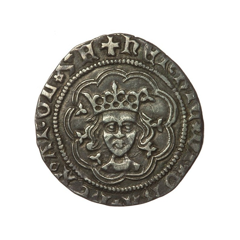 Henry VI Silver Half Groat Rosette-mascle