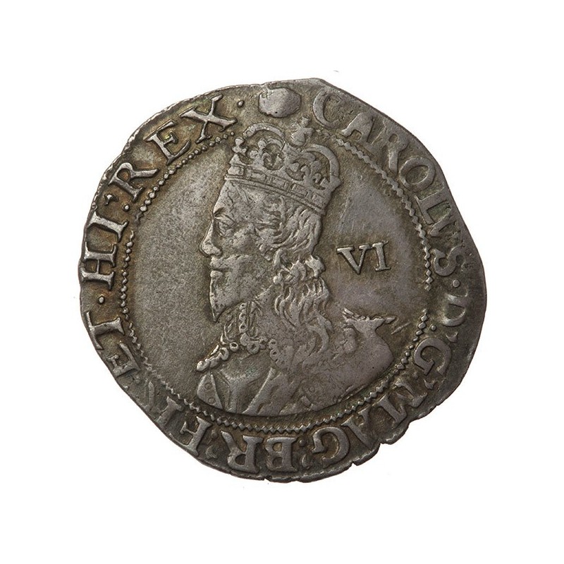 Charles I Silver Sixpence