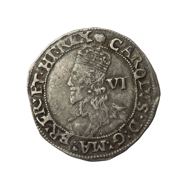 Charles I Silver Sixpence