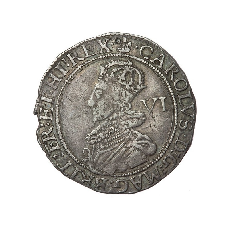 Charles I Silver Sixpence