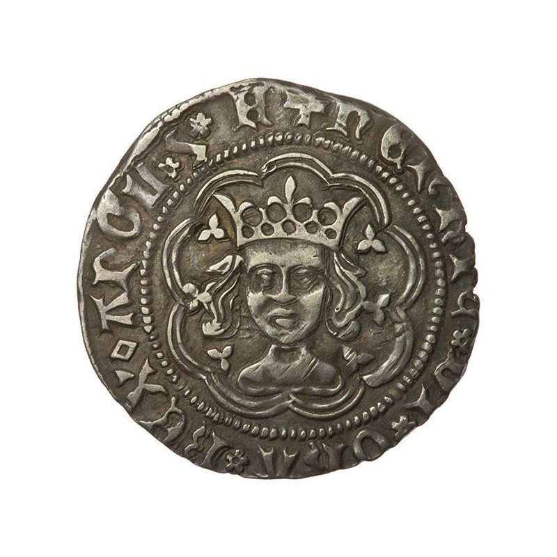 Henry VI Silver Halfgroat Rosette-mascle