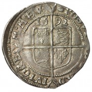 Elizabeth I Silver Sixpence 1592