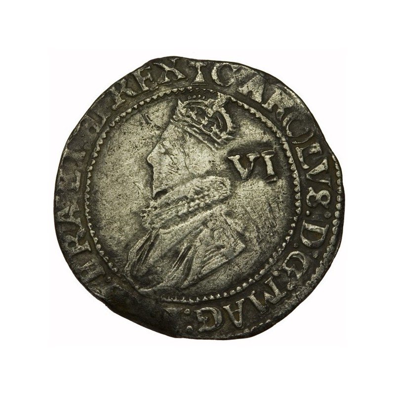 Charles I Silver Sixpence