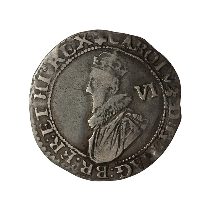 Charles I Silver Sixpence 1628