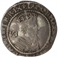 James I Silver Sixpence 1624
