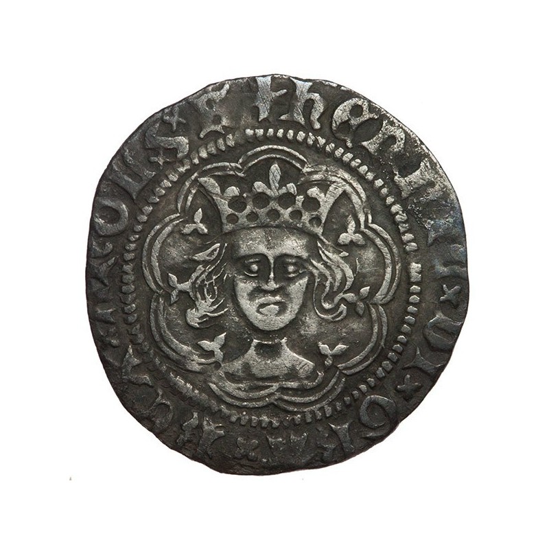 Henry VI Silver Half Groat Rosette-mascle