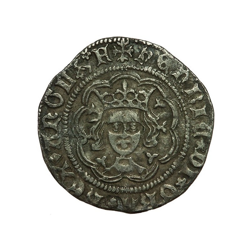 Henry VI Silver Half Groat Rosette-mascle