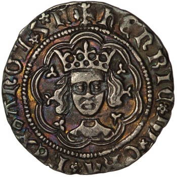 Henry VI Silver Halfgroat Rosette-mascle