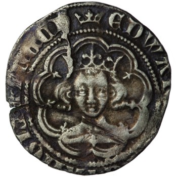 Edward III Silver Halfgroat﻿ F/Ga Mule
