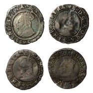 Elizabeth I Silver Penny x4