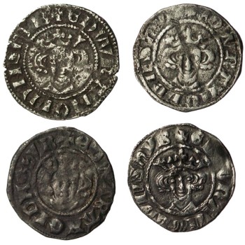 Edward I/II Silver Penny x4